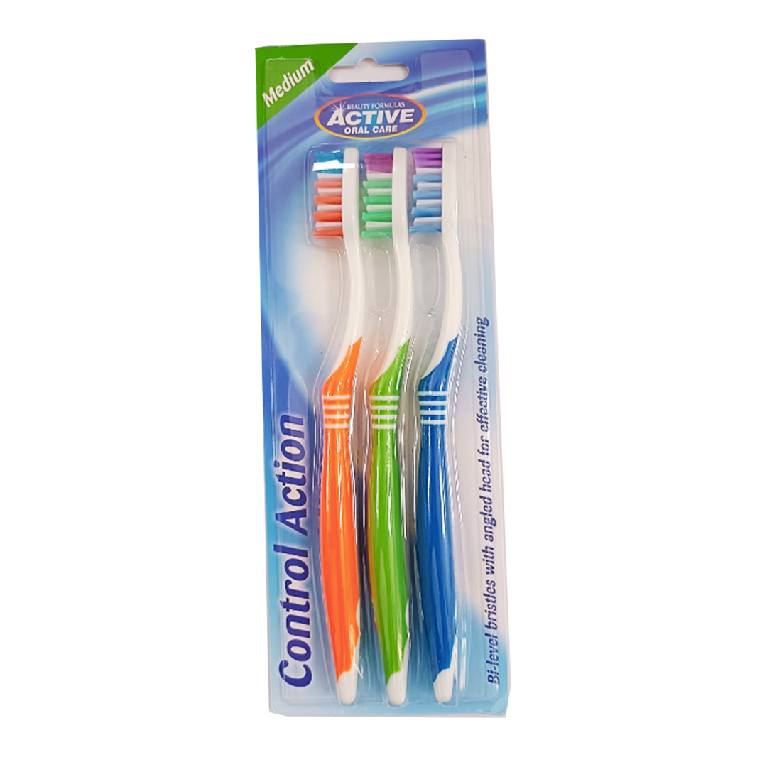 Active Oral Care Toothbrush Medium (3pcs)