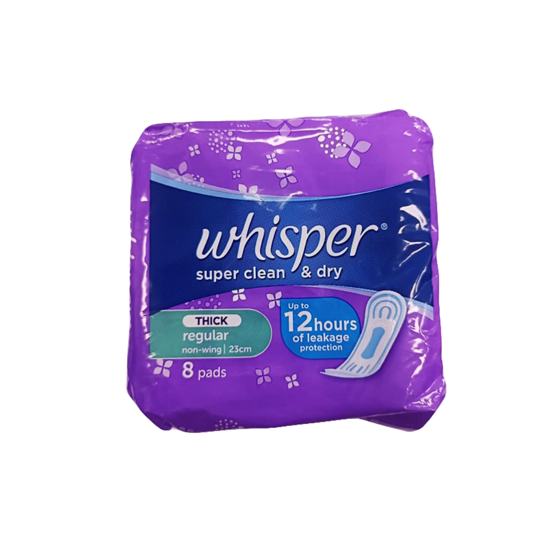 Whisper Thick Regular 8 Pads Non Wing