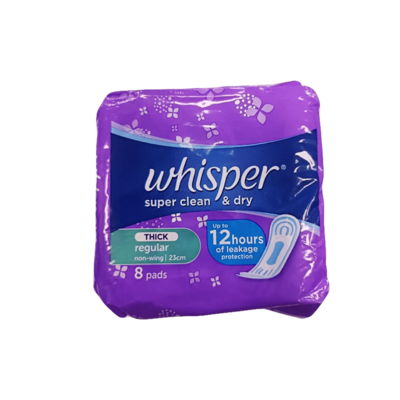 Whisper Thick Regular 8 Pads Non Wing