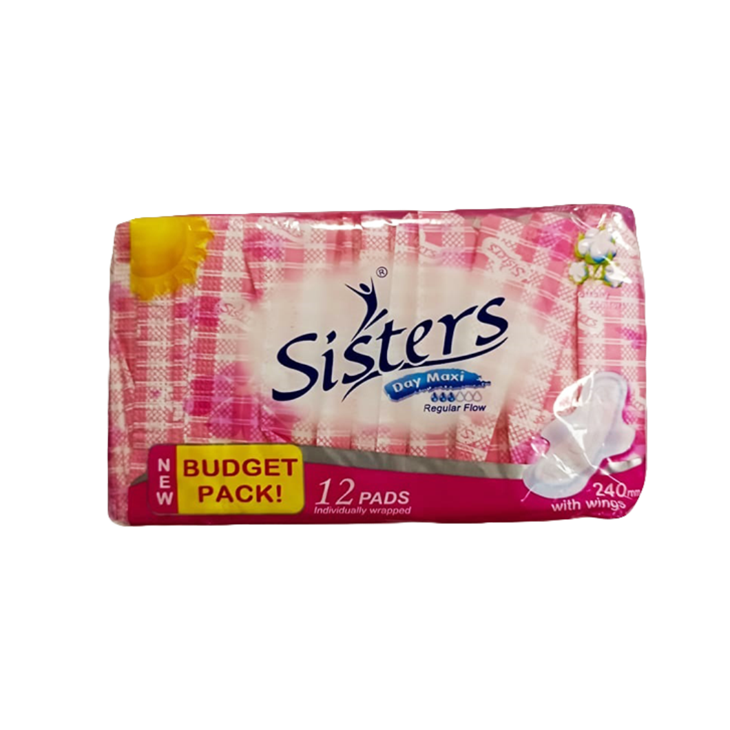 Sisters Day Maxi 12 Pads Budget Pack with wings