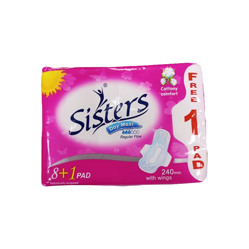 Sisters Day Maxi 8+1 Pads with wings