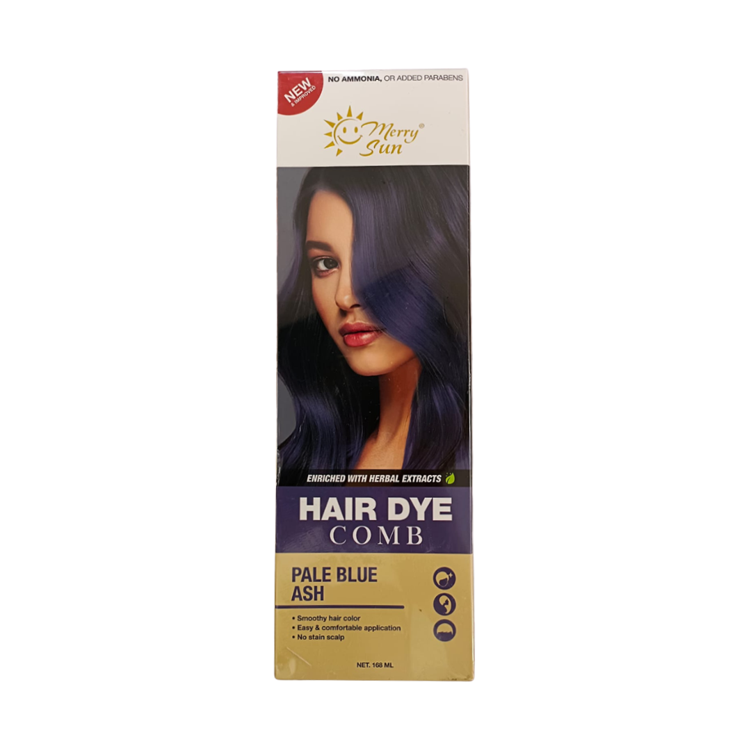 Merry Sun Hair Dye Comb Pale Ash Blue 168ml