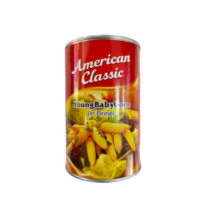 American Classic Young Baby Corn In Brine 425gm