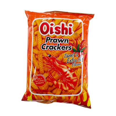 Oishi Prawn Crackers Sweet &amp; Extra Hot 90g