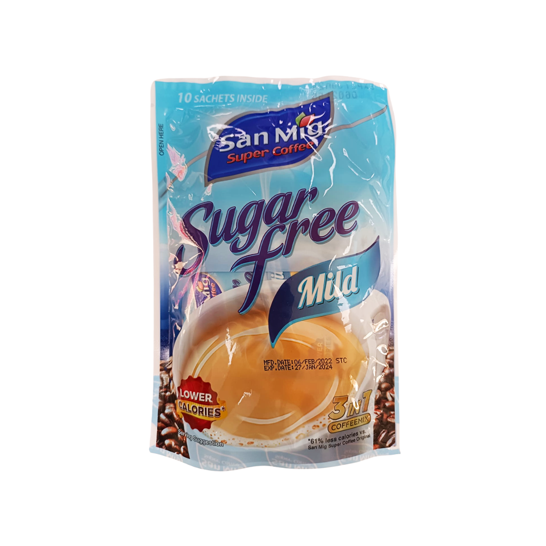 San Miguel Sugar Free Mild 3in1 Coffee 7gx10pcs