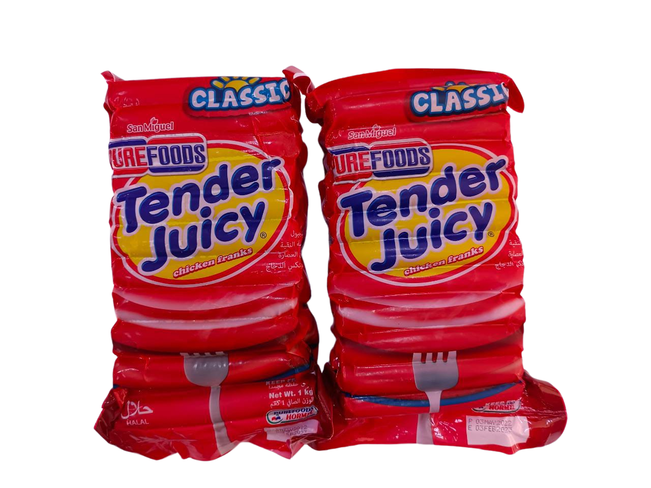 Promo Tender Juicy Classic Chicken Franks 2  Packs (1kg each)