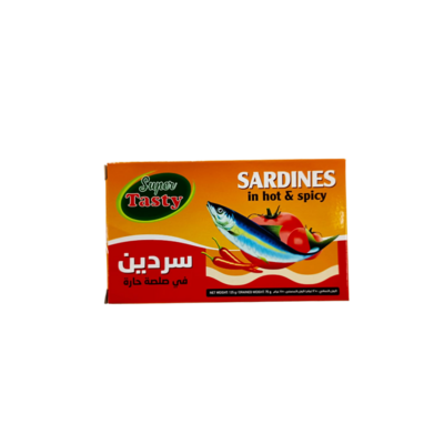 Super Tasty Sardines in Tomato Sauce Hot & Spicy 155g