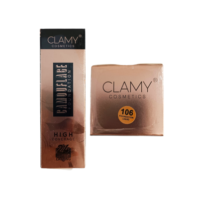 Clamy Cosmetics Camouflage Foundation (high coverage) No. 106