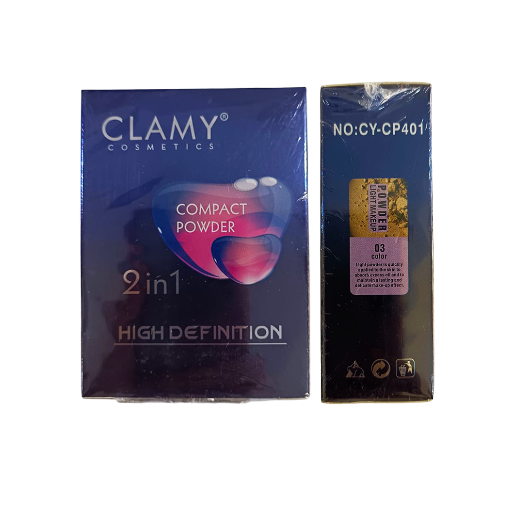 Clamy Cosmetics compact powder 03 color (Light Powder)