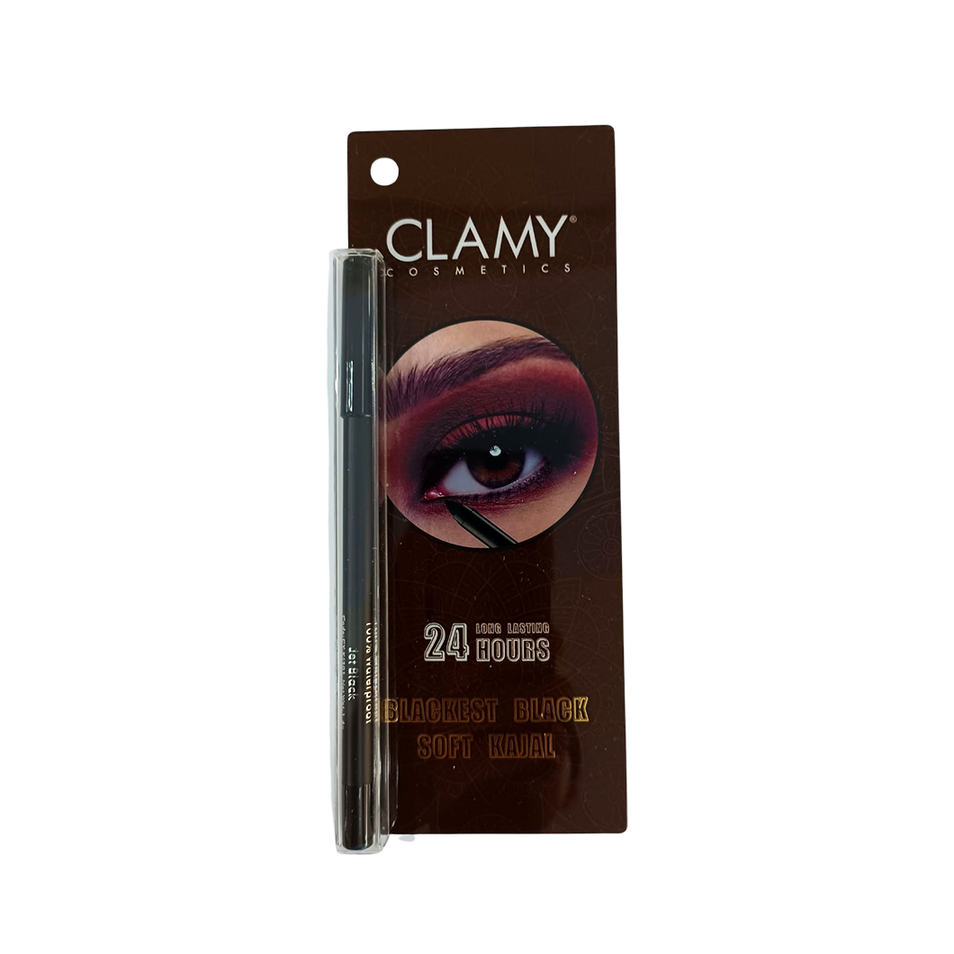 Clamy Cosmetics Blackest Black Soft Kajal (24 hours)