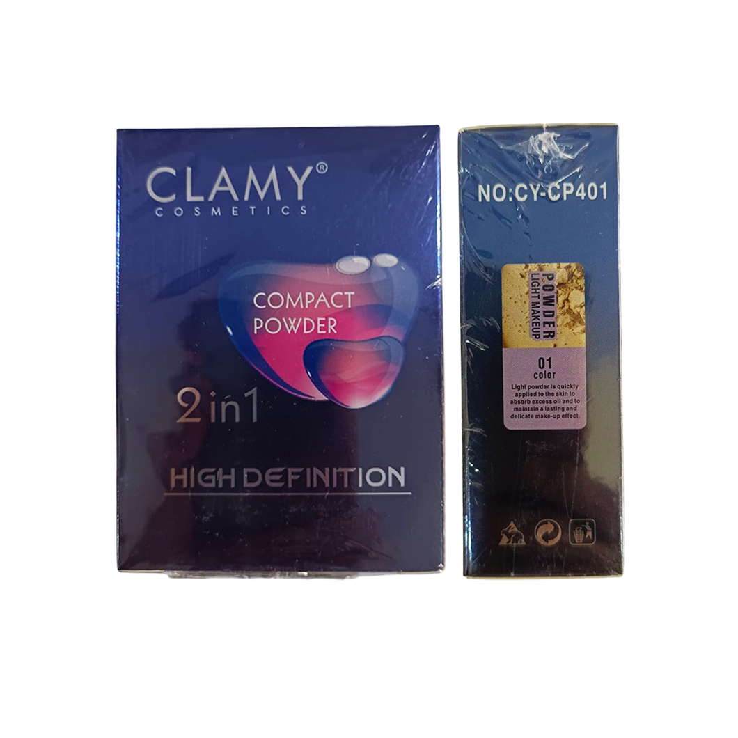 Clamy Cosmetics compact powder 01 color (Light Powder)