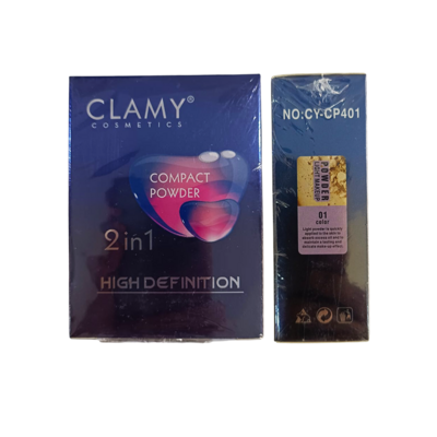 Clamy Cosmetics compact powder 01 color (Light Powder)