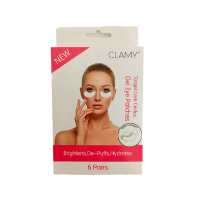 Clamy Gel Eye Patches - Brightens, De-puff and Hydrates (6 Pairs)