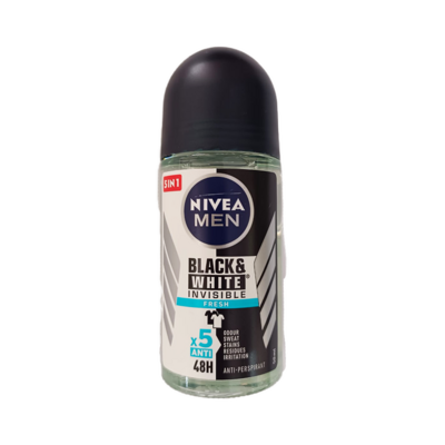 Nivea Black & White Invisible Roll On Deodorant (FRESH)