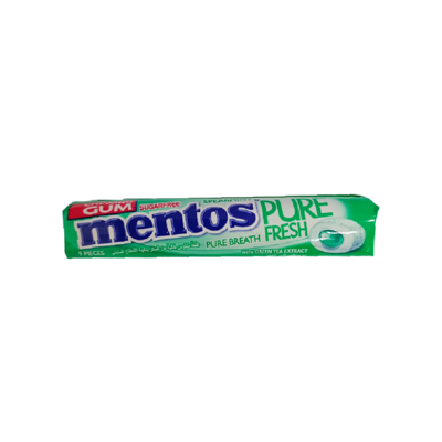Mentos Chewing Gum Spearmint with Green Tea Extract (Sugar Free) 9 pcs