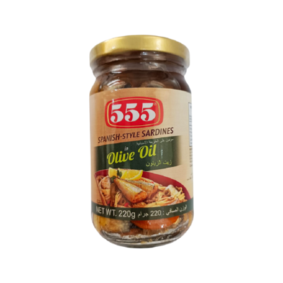 555 Spanish Style Sardines in Olive Oil 220g