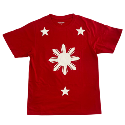 Tshirt - 3 stars and a sun (Red LARGE)
