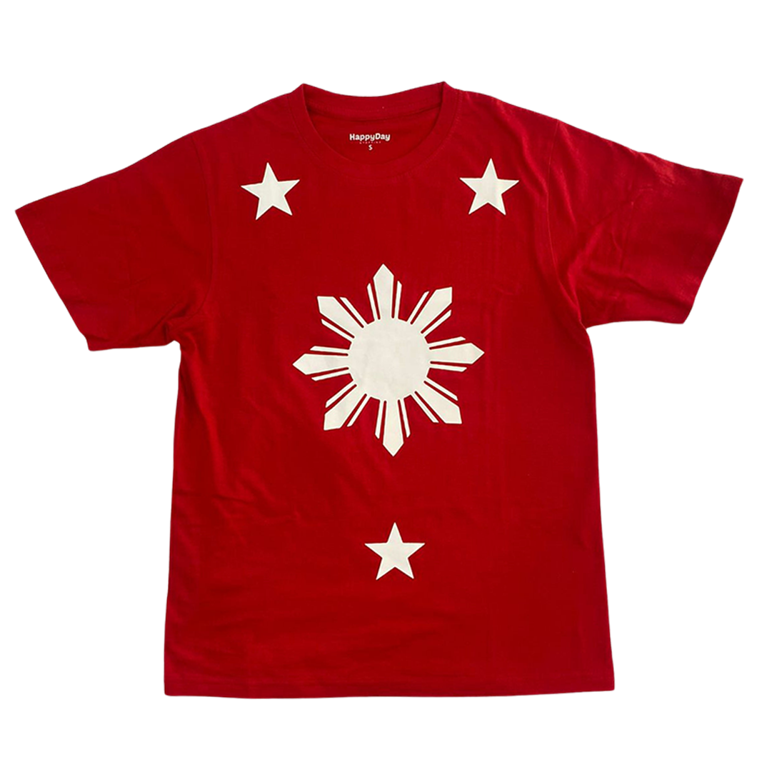 Tshirt - 3 stars and a sun (Red Extra Large XL)