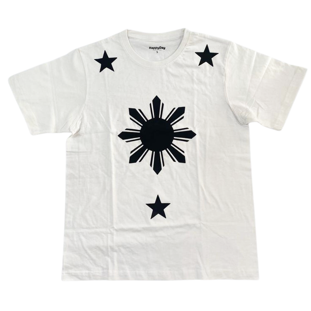 Tshirt - 3 stars and a sun (WHITE LARGE)