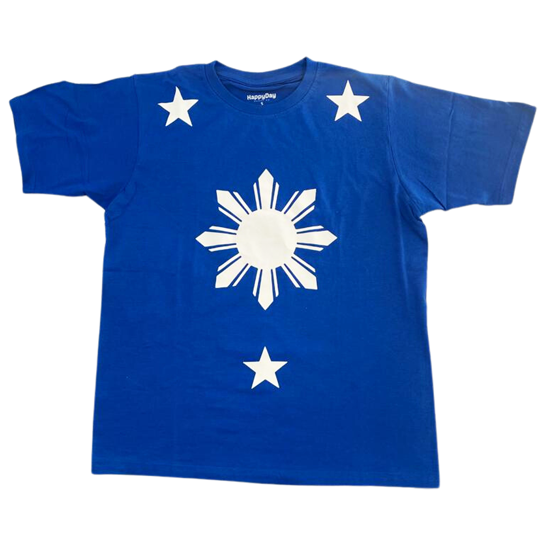 Tshirt - 3 stars and a sun (Blue SMALL)