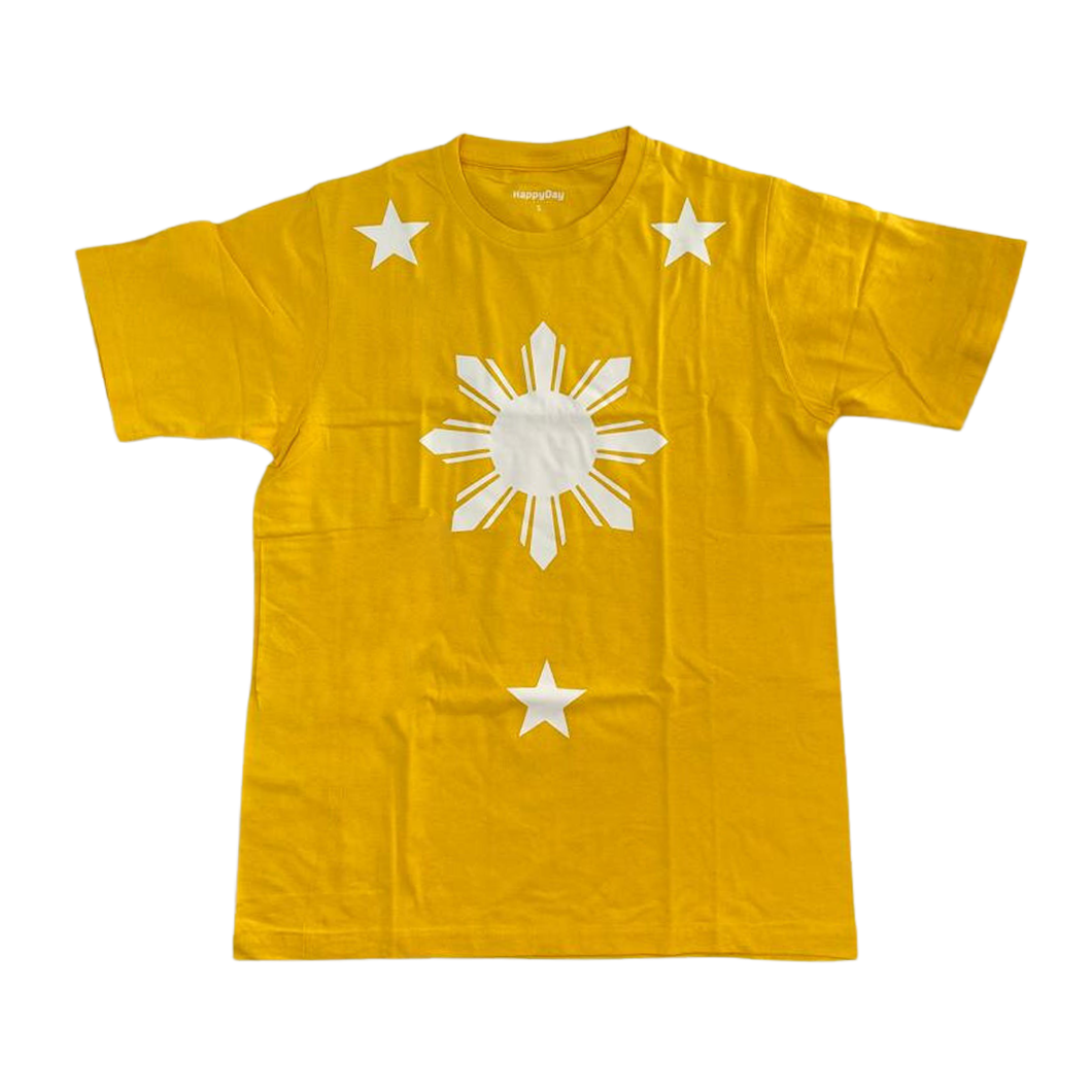 Tshirt - 3 stars and a sun (Yellow SMALL)