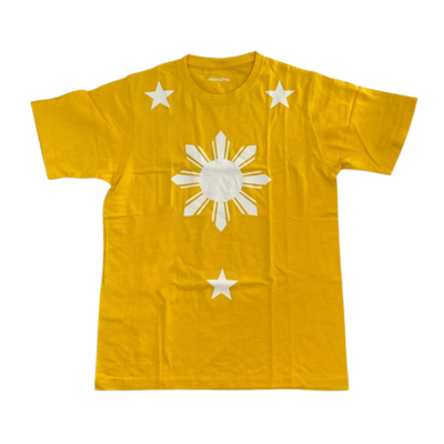 Tshirt - 3 stars and a sun (Yellow SMALL)