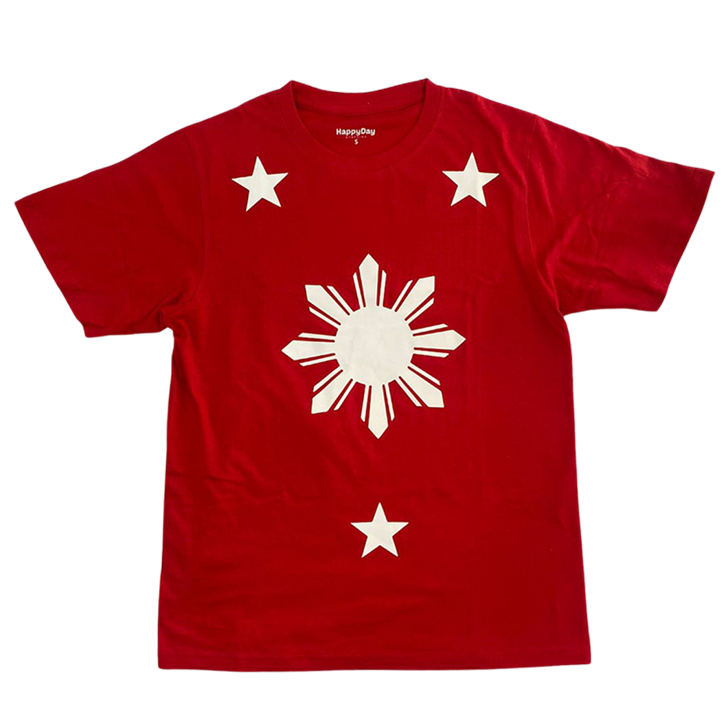 Tshirt - 3 stars and a sun (Red SMALL)