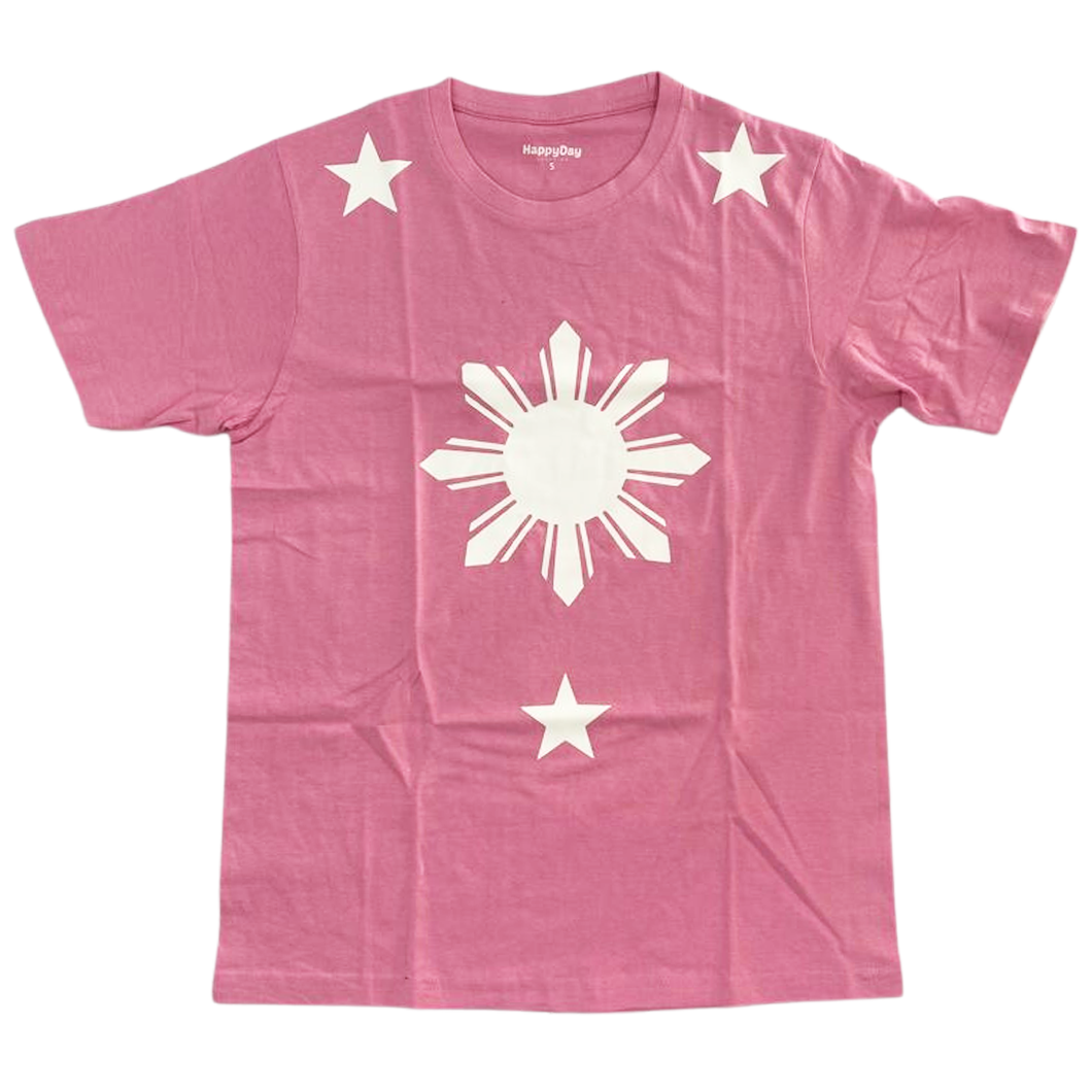 Tshirt - 3 stars and a sun (Pink LARGE)