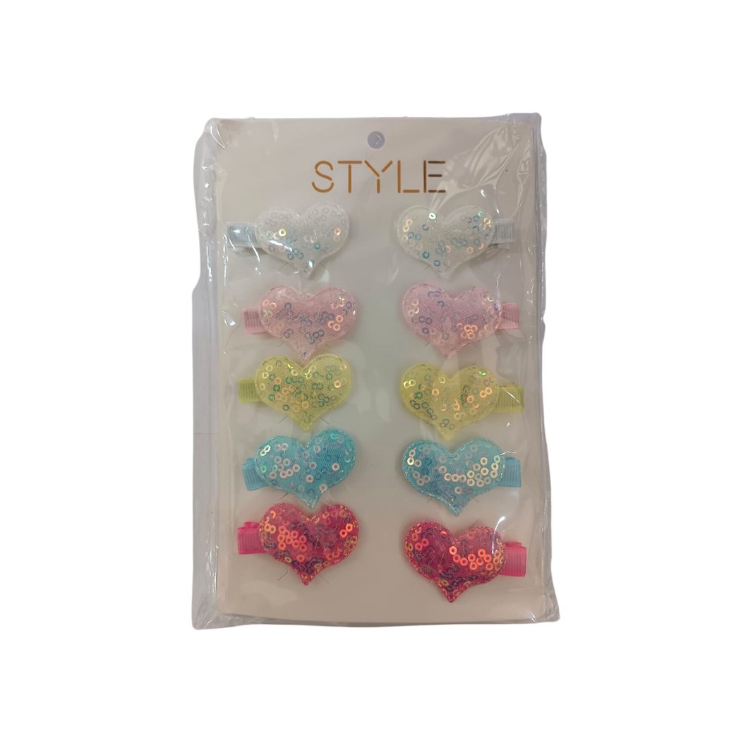 Style Colorful Heart Clips