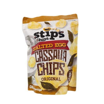 Stips Chips Salted Egg Cassave Chips Original 212g