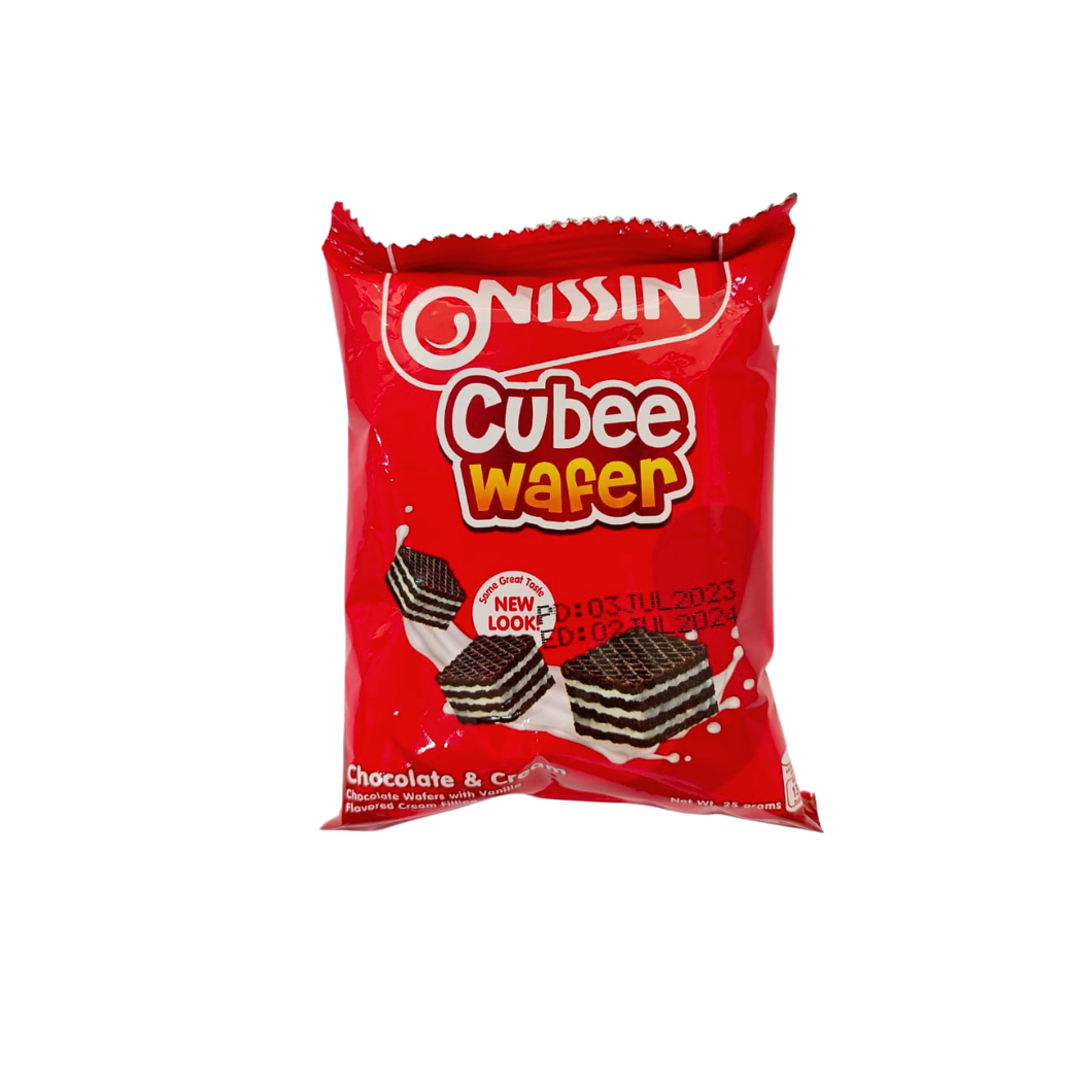 Nissin Cubee Wafer Chocolate and Cream 25g