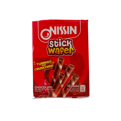 Nissin Stick Wafer Chocolate (10 Packs)