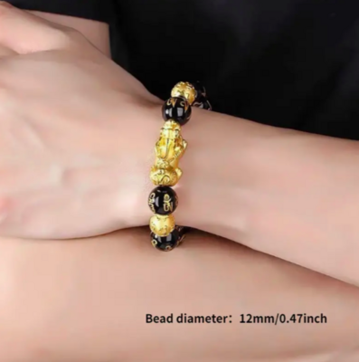 Bracelet - Obsidian Stone Beads