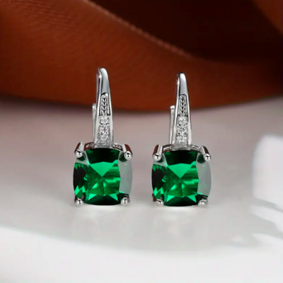 Earrings - Mystic Green (silver)