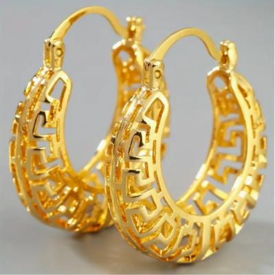 Earrings - Golden Big Chunky Hoops