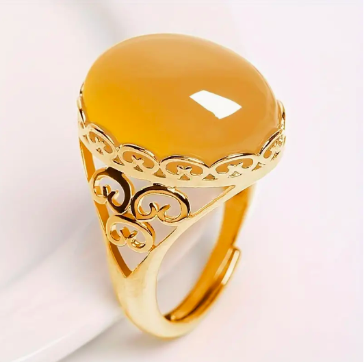 Ring - Ethnic Style Yellow