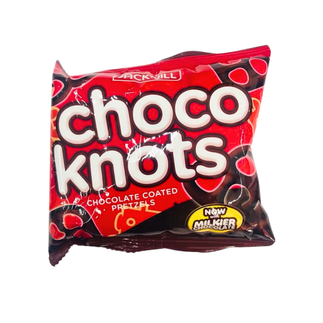 JNJ Milky Knots Choco Knots Chocolate Coated Pretzels 28g