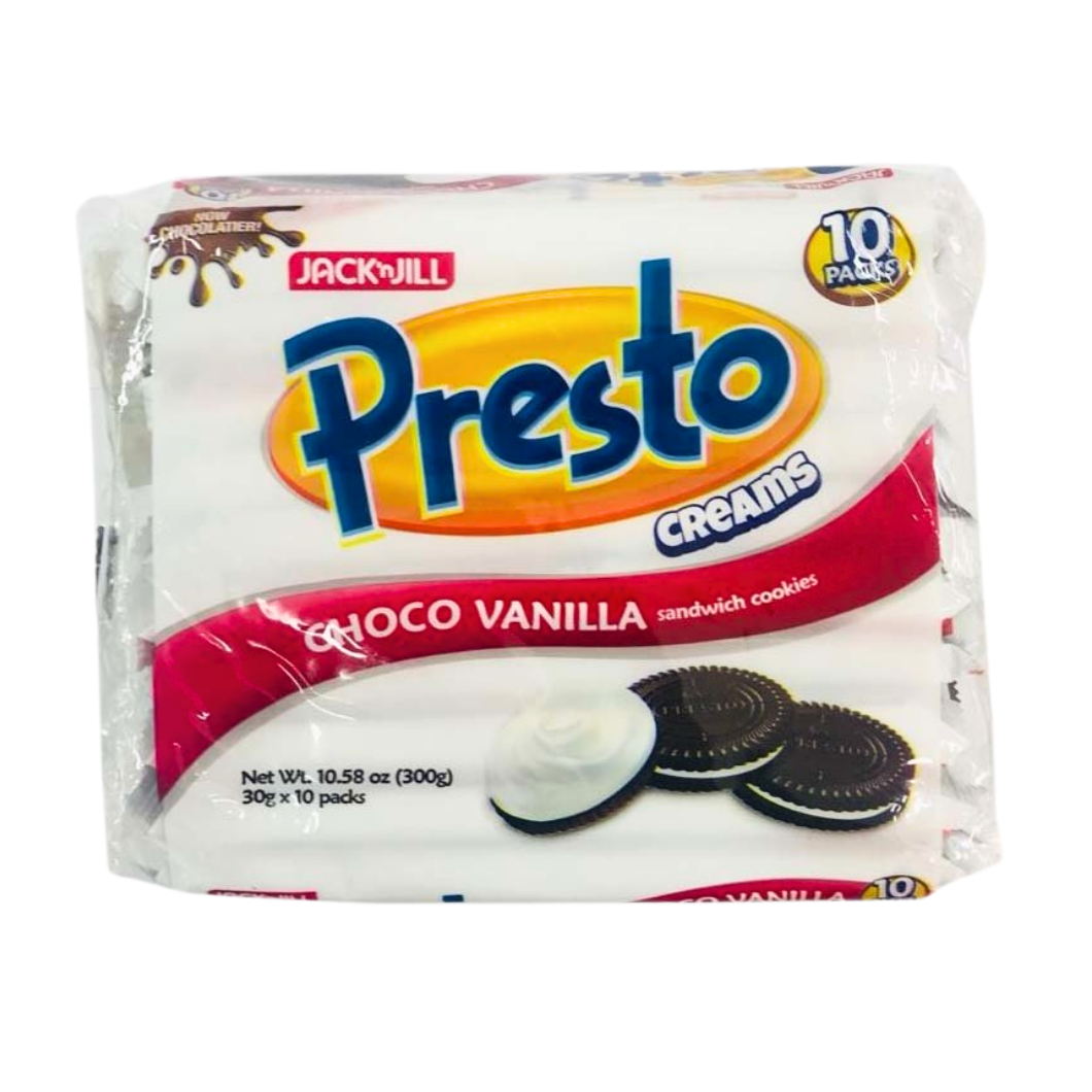 Jack n Jill Presto Creams Choco Vanilla 30gx10