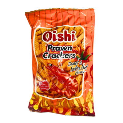 Oishi Prawn Crackers Sweet and Extra Hot Flavor 60g