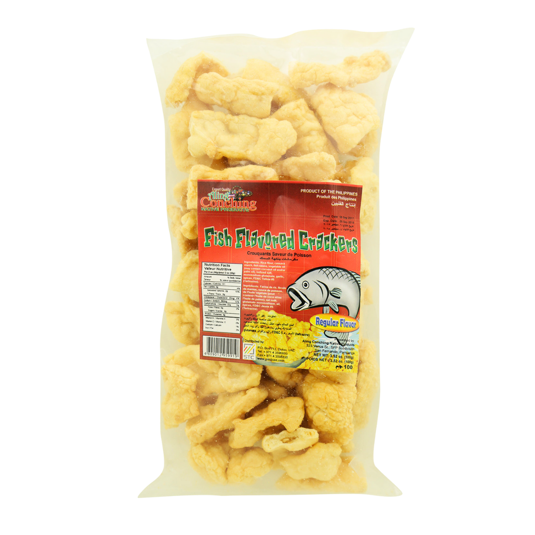 Aling Conching Fish Flavored Crackers Regular Flavor 100g