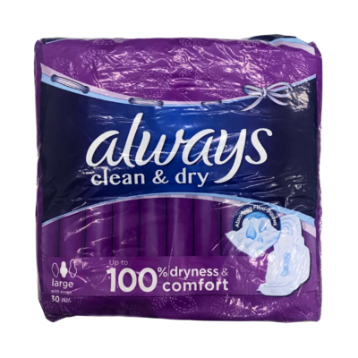 Always Cool &amp; Dry Maxi Thick Large 30pads with Wings