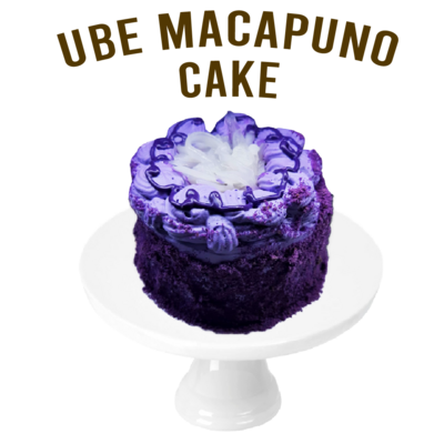 Ube Macapuno Leche Flan Cake (Bento) (Approx 4 Inch)