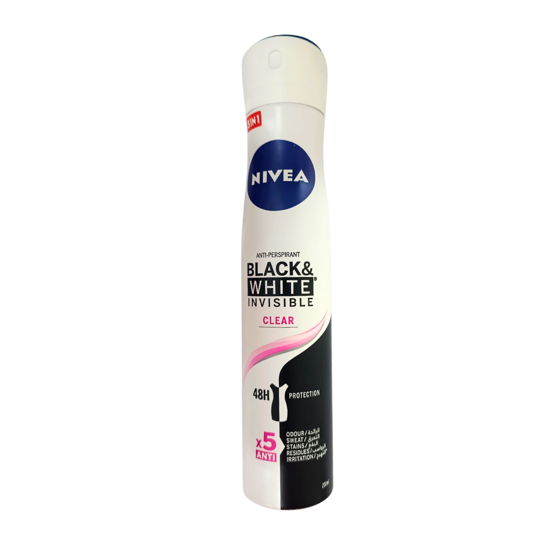 Nivea Black &amp; White Clear Deodorant Spray 200ml