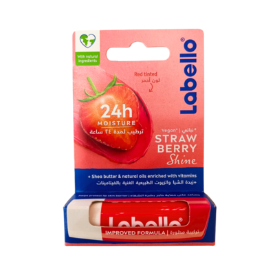 Labello Strawberry Shine Lip Balm (Vegan)4.8g