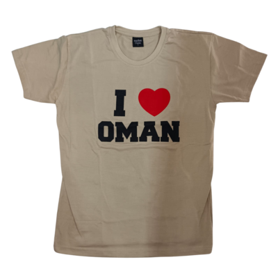 Tshirt - I Love Oman (Brown)