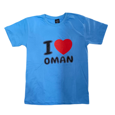 Tshirt - I Love Oman (Blue)