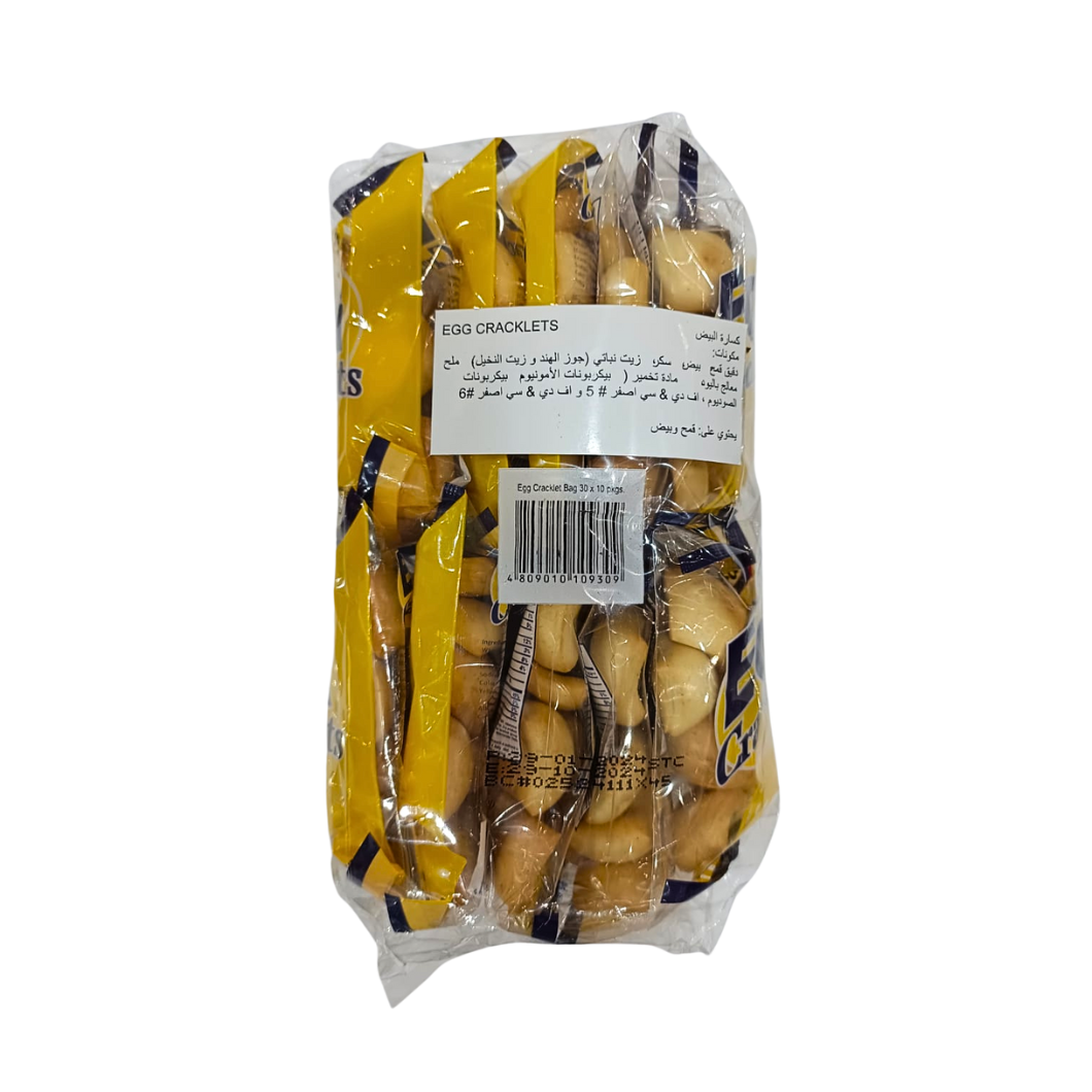 Lauras Egg Cracklet (10 Bags) 30gr each