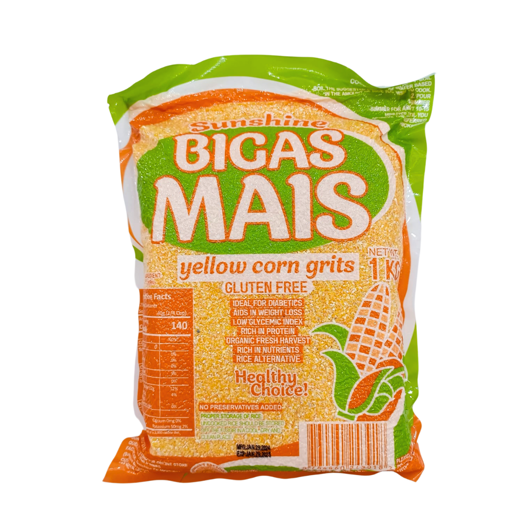 Sunshine Bigas Mais Yellow Corn Grits (Gluten Free) 1KG