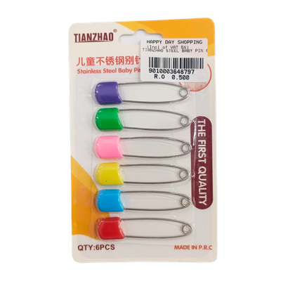 Tianzhao Stainless Steel Baby Pin (6pc)(LD)
