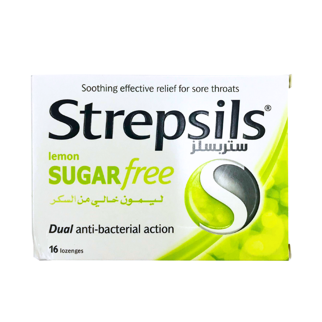 Strepsils Lemon Sugar Free Dual Anti-bacterial Action